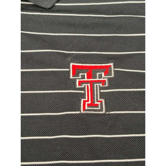 Under Armour Other - Under Armour Mens XL Polo Shirt Black White Stripe Texas Tech Red Raiders